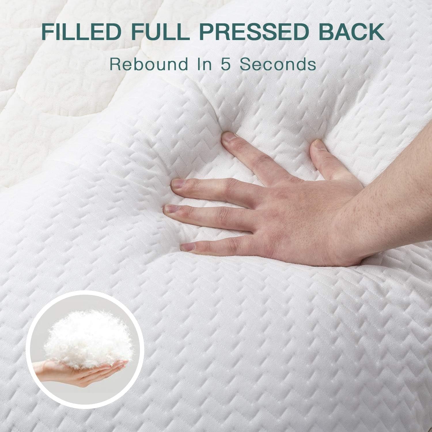 Bedstory Almohada, Almohada para Dormir, 2 Piezas, Hipoalergénica, Almohada Antipolvo, Plumón, Calidad Alternativa, Almohada para Dormir boca arriba, boca abajo y de lado, Tamaño Estándar, Lavable, 42 X 70 Cm Naty Shop Standard Pillows