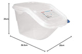 9146 Contenedor accesible con tapa GN 44199, blanco, 200(h) x 200(w) x 395(d) mm. Naty Shop cajas para guardar alimentos