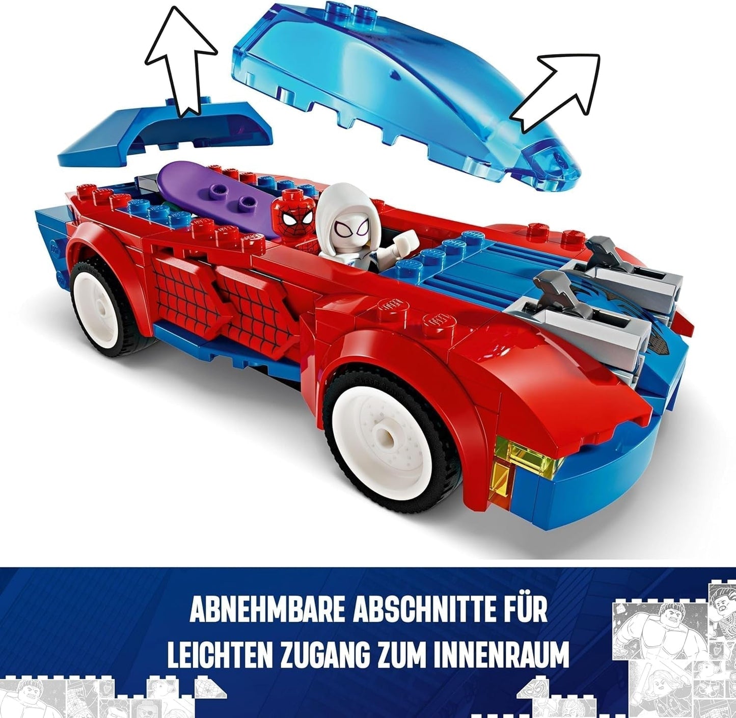 LEGO Marvel Coche de Carreras Spider-Man y Duende Verde Venom, Juguete de Juego de Roles Spidey con Figuras de Superhéroes y Coche para Construir, Regalo para Niños, Niños y Niñas de 7 Años 76279 Juegos de Construcción Beuche den LEGO-Store