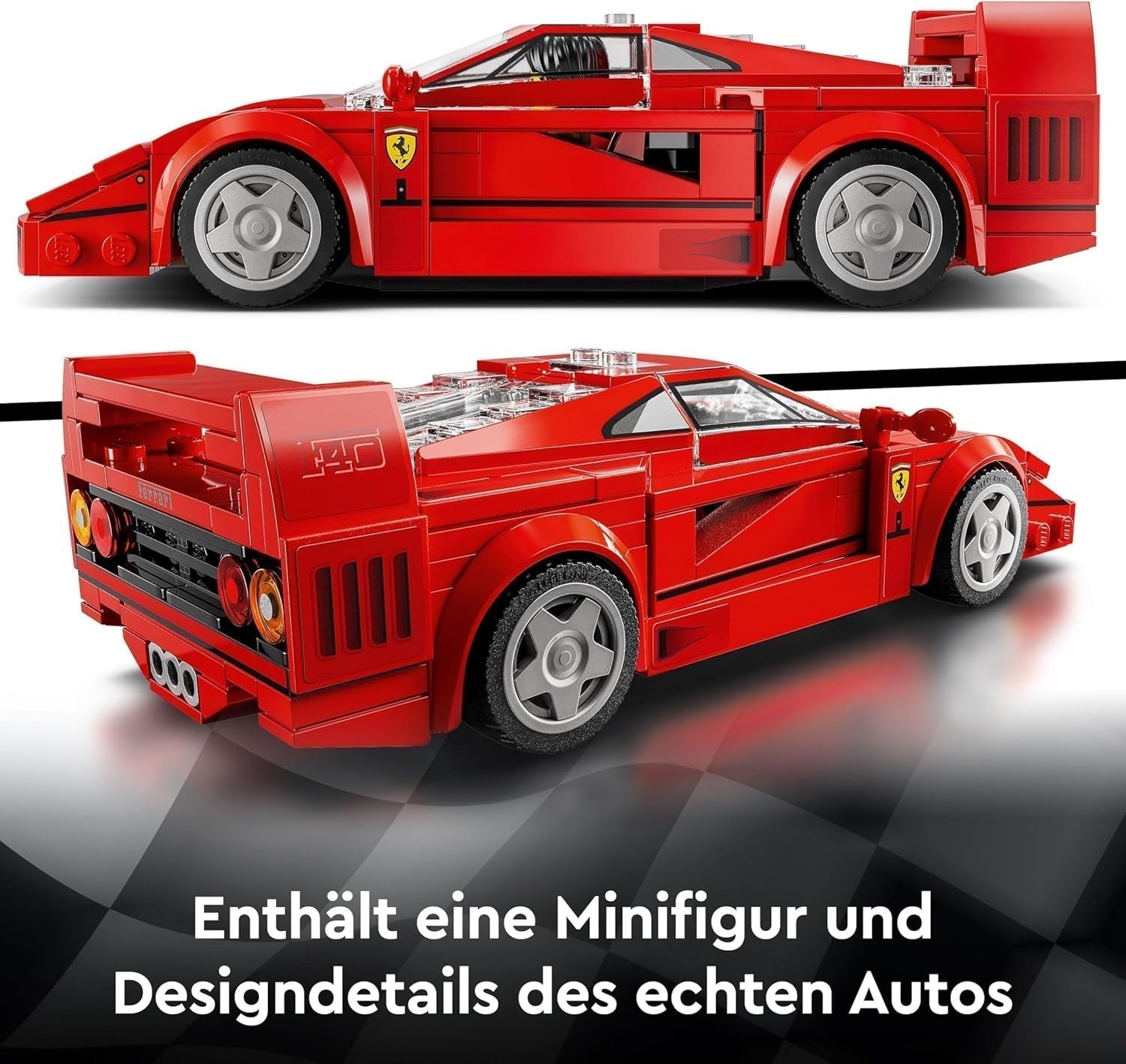 LEGO Speed Champions Superdeportivo Ferrari F40, set de juego con coche de juguete para construir y conductor con una minifigura, set de construcción de colección para niños, regalo para niños y niñas 76934 Juegos de construcción Besuche den LEGO-Store