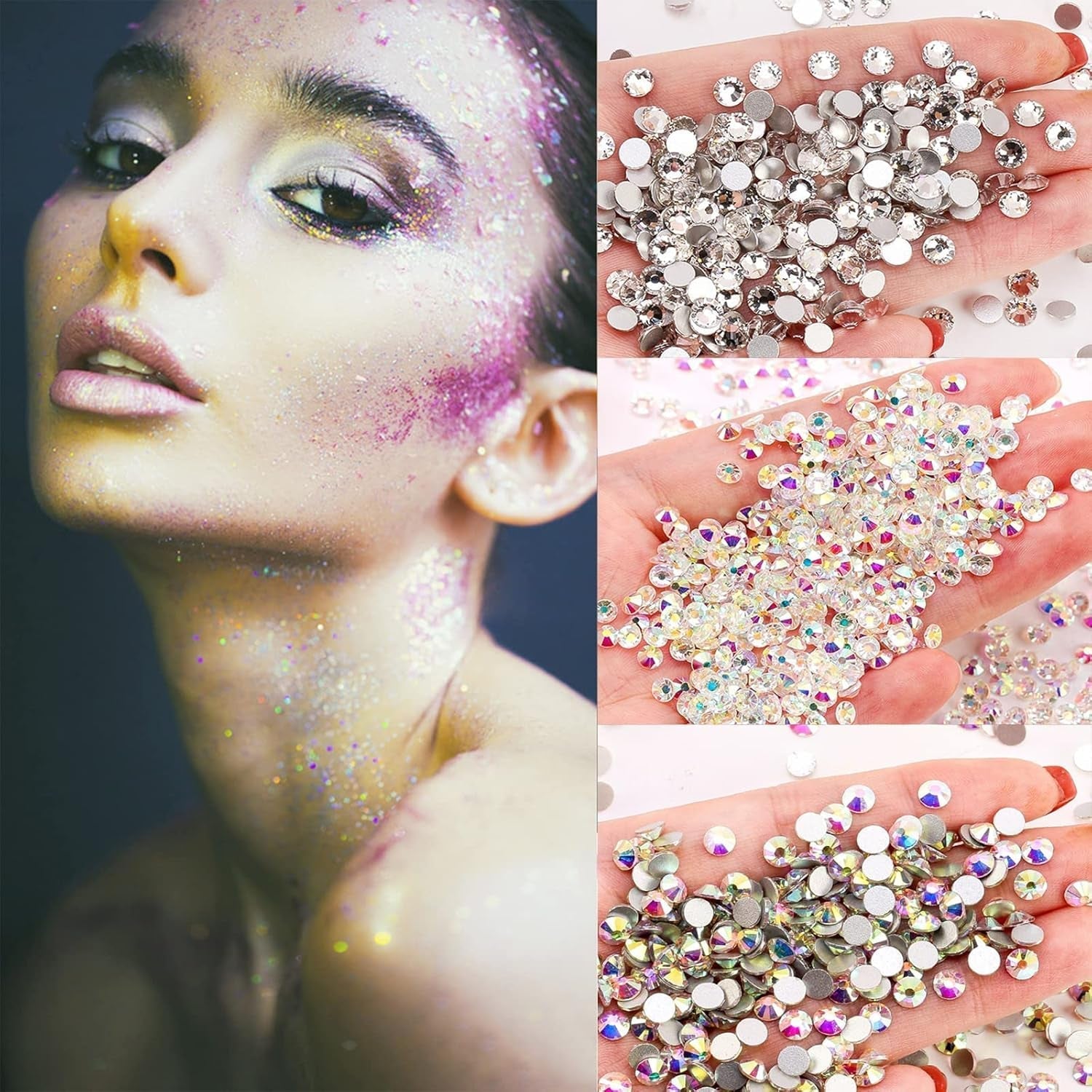4200 Piezas de Diamantes de Imitación para Arte de Uñas, Piedras de Brillo de 36 Colores, Piedras Decorativas de Uñas para Accesorios de Arte de Uñas y Diamantes de Imitación Cristal Transparente con Pinza de Selección de Diamantes de Imitación y Bolígrafo de Puntuación