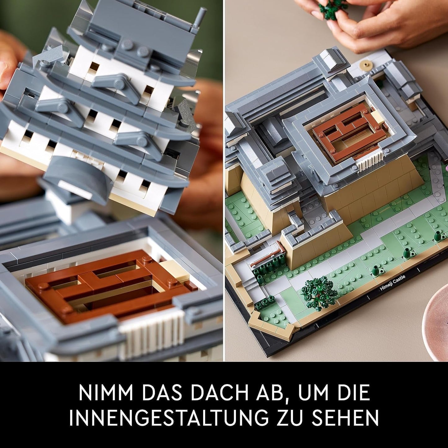 LEGO Architecture Castillo Himeji, kit de modelo para adultos, colección Landmark, set de abanicos de jardinería creativa y cultura japonesa con cerezo en flor, regalo para él y ella 21060 Juegos de construcción Besuche den LEGO-Store