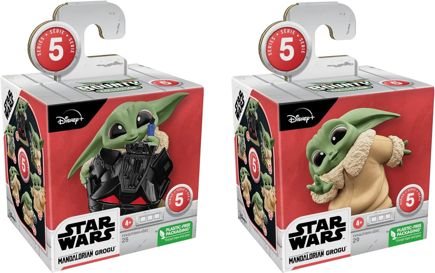 Star Wars Hasbro the Bounty Collection Serie 5, Paquete de 2 figuras Grogu, Juego de casco, Juego Peek-a-Boo, Juguete para mayores de 4 años, 5,5 cm, Multi, F5941 Figuras de acción Naty Shop