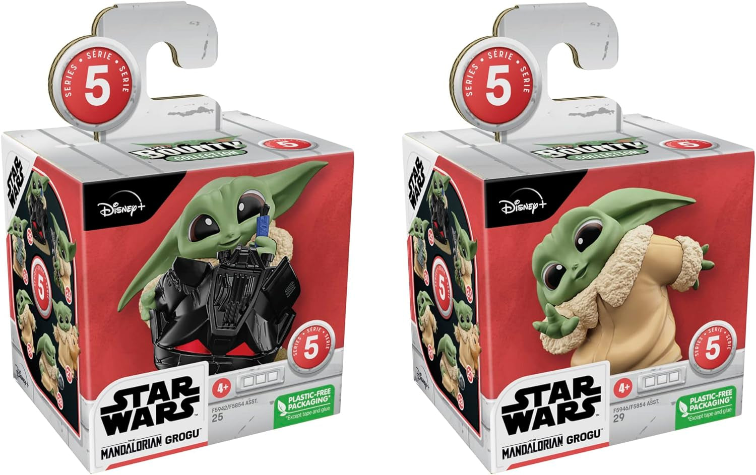 Star Wars Hasbro the Bounty Collection Serie 5, Paquete de 2 figuras Grogu, Juego de casco, Juego Peek-a-Boo, Juguete para mayores de 4 años, 5,5 cm, Multi, F5941 Figuras de acción Naty Shop