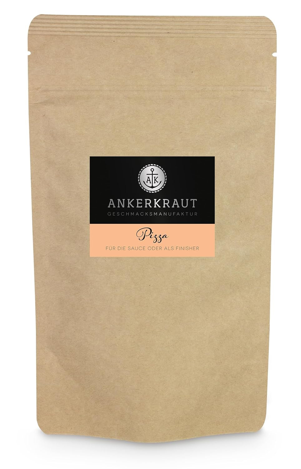 Pizza Ankerkraut, para el sabor italiano original, como la de Steinofen, también para pasta, tomate-mozzarella y muchos otros platos, 45 g en vaso de corcho
