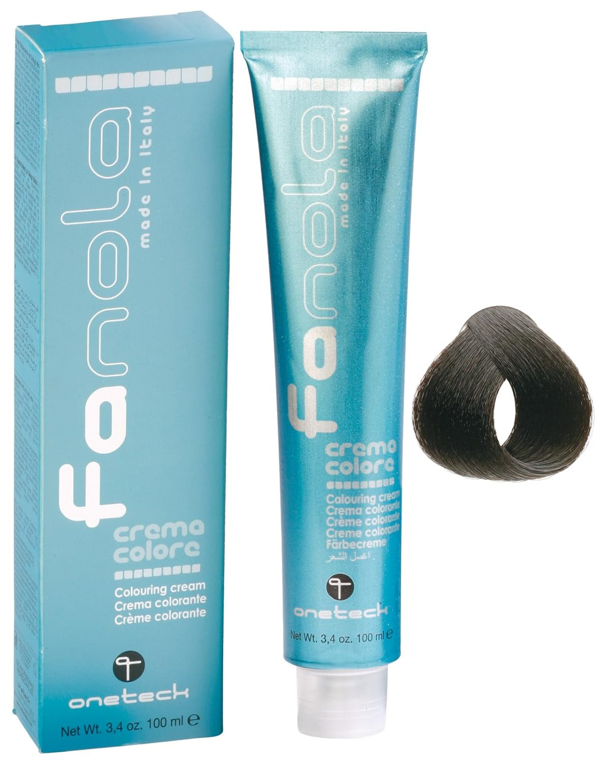 Fanola crema colore Crema colorante 7.0 Rubio, 100 ml Tinte para el cabello Naty Shop 3.0 Castaño oscuro