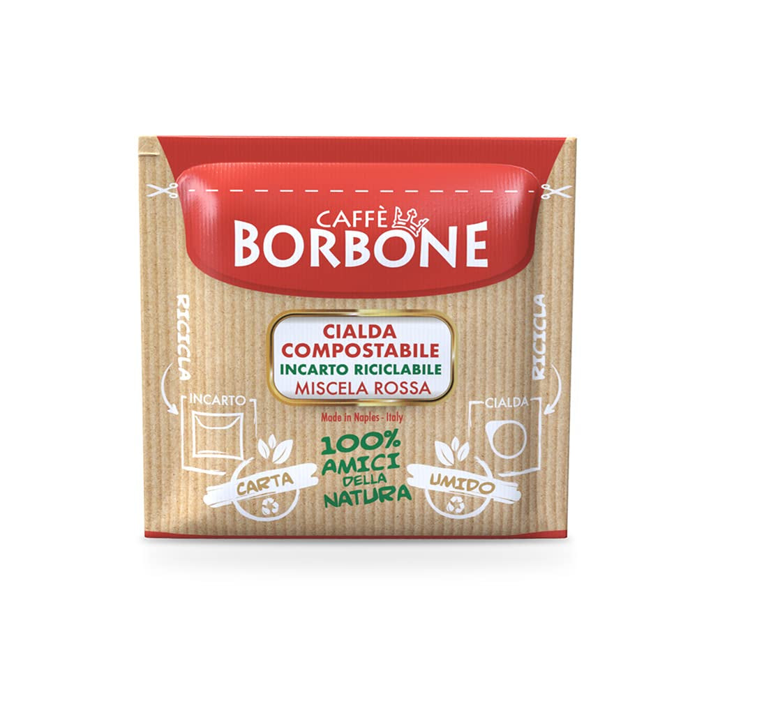 Caffè Borbone Kaffeepads compostables, Rote Kaffeemischung - 150 pads - Compatible con los pads de papel ESE System 44 mm