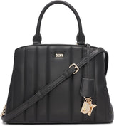 DKNY Chain Lexington Park Bolso satchel mediano con cadena y logo, negro / dorado, talla única Bolsos de mujer Naty Shop Default Title