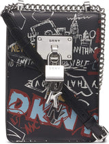 DKNY Bolso bandolera Elissa N/S Bolsos Mujer Naty Shop Elissa Graffiti/Silver Elissa, Pequeño, Negro Talla única