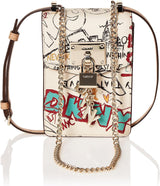 DKNY Elissa N/S Phone Cr - Bandolera para Mujer, Talla única, Bolsos Mujer Naty Shop Blanco