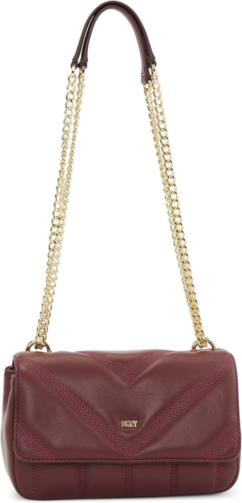 DKNY Bolso De Hombro Con Solapa Bolsos Mujer Naty Shop Desgastado Wine