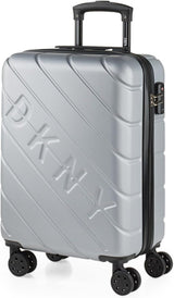 DKNY - Maleta Grande de 4 Ruedas Maleta Grande Ligera - Maleta de Viaje Grande con Ruedas. Maleta de Viaje de Avión Grande Maleta Rígida con Cierre Certificado - Maleta Troller Grande Plata Naty Shop Equipaje de Viaje y Equipaje Plata S