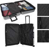 DKNY - Maleta Grande de 4 Ruedas Maleta Grande Ligera - Maleta de Viaje Grande con Ruedas. Maleta de Viaje de Avión Grande Maleta Rígida con Cierre Certificado - Maleta Troller Grande Plata Equipaje y Equipamiento de Viaje Naty Shop