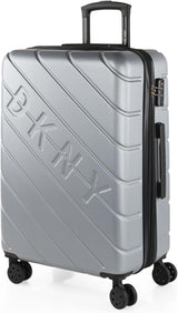 DKNY - Maleta Grande de 4 Ruedas Maleta Grande Ligera - Maleta de Viaje Grande con Ruedas. Maleta de Viaje de Avión Grande Maleta Rígida con Cierre Certificado - Maleta Troller Grande Plata Naty Shop Equipaje de Viaje y Equipaje Plata M
