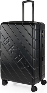 DKNY - Maleta Grande de 4 Ruedas Maleta Grande Ligera - Maleta de Viaje Grande con Ruedas. Maleta de Viaje de Avión Grande Maleta Rígida con Cierre Certificado - Maleta Troller Grande Plata Naty Shop Equipaje de Viaje y Equipaje Negro L