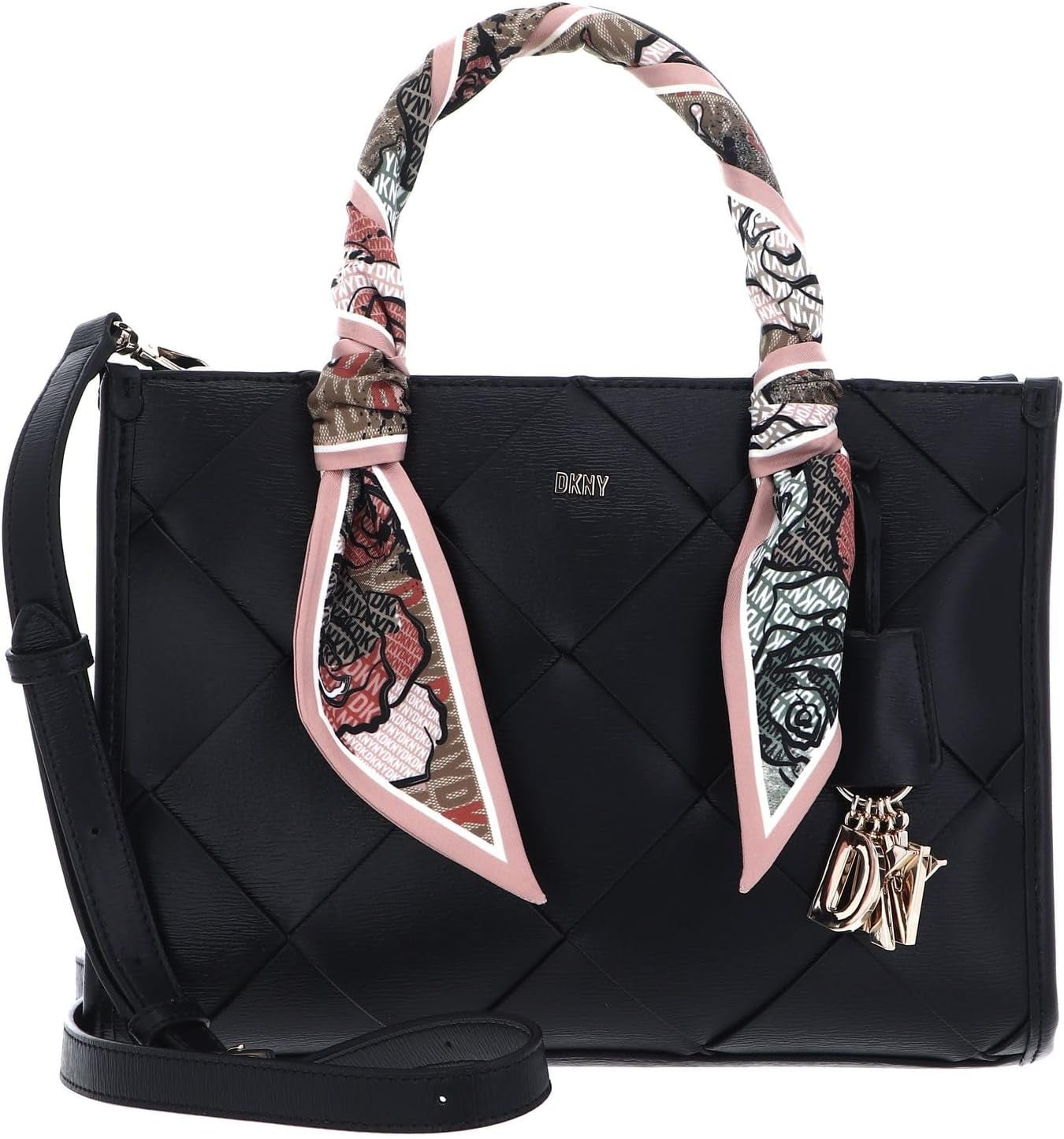 DKNY Bolso de mano para mujer Bolsos de mujer Naty Shop Negro / Dorado