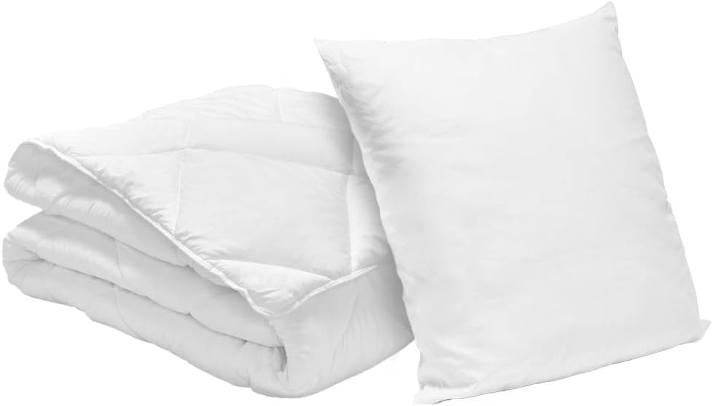 Bleu Calin Pack edredón 1 persona 140X200 Cm + 1 almohada 60X60 Cm lavable a 95° Edredones y edredones Naty Shop 140 X 200 Cm 1 almohada