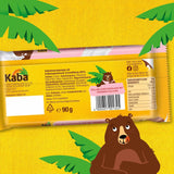 Chocolate con leche Kaba con crema de fresa, barra de chocolate rellena, barra de 90 g, chocolate derretido en la boca con crema afrutada de fresa y sabor original Kaba (paquete de 2)