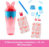 Barbie Pop Reveal Juego de muñecas y accesorios Serie Shakes Lindo gatito perfumado Muñeca y mascota de moda con 8 sorpresas que incluyen cambio de color JCN87