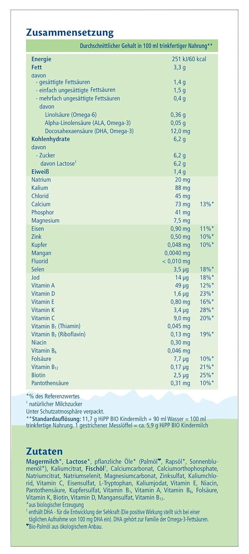 Leche de crecimiento orgánica HiPP (4 x 600 g) después de 12 meses con calcio, hierro, vitamina C y D para niños pequeños en crecimiento, la mejor calidad orgánica