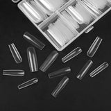 240 uñas artificiales transparentes, puntas de uñas postizas, uñas largas de cobertura completa, puntas de uñas de bailarina, puntas de uñas francesas de cobertura completa para manicura