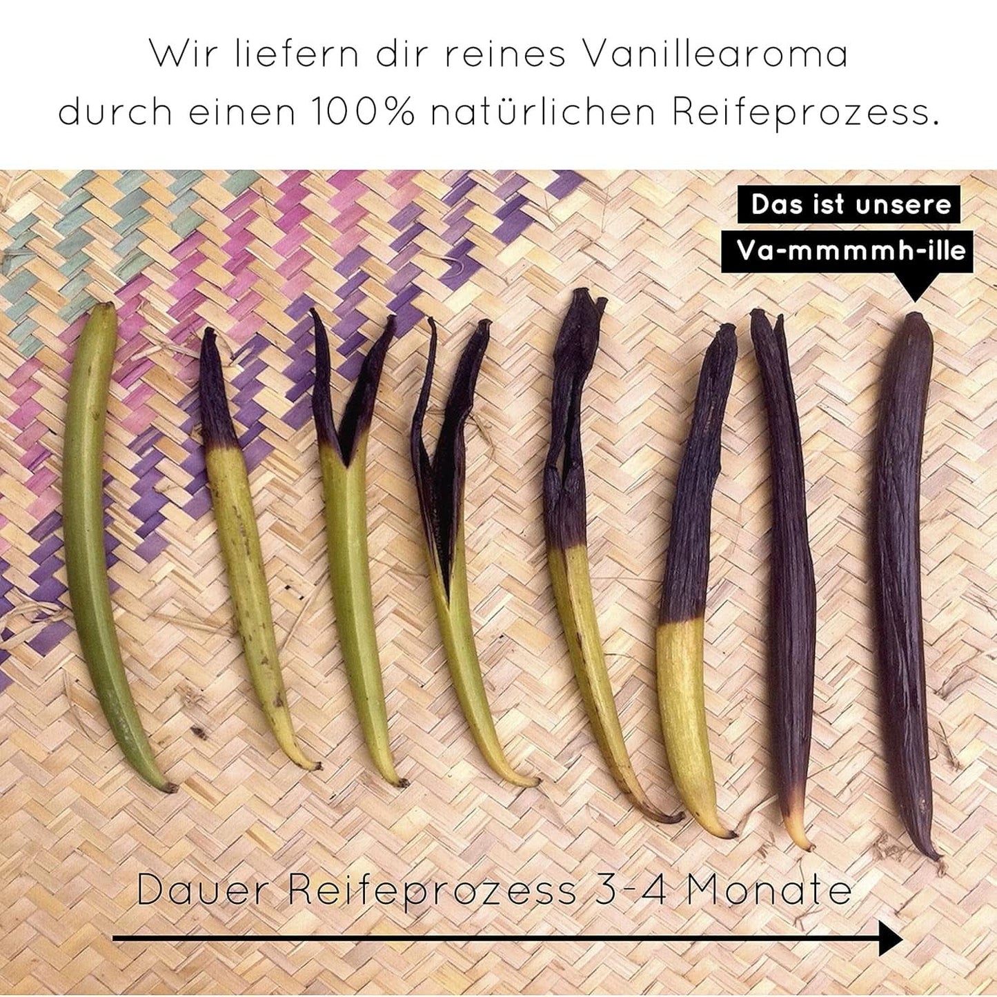 Vainilla en polvo premium de auténticas vainas de vainilla, natural, sin azúcar, sin aditivos, de comercio justo, vegana (40 g sin caja) de Vanilla Campaign® Flavors Naty Shop