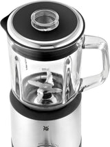 WMF Küchenminis Kompaktmixer, Mini batidora con base, 400 vatios, Batidora con base Klein, Vasbehälter 0,8 L, Pulsstufe, Cromargan Matt Kitchen Naty Shop