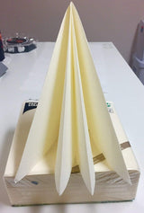 Servilletas papstar, colección champagne royal, servilletas de papel de 1/4 de pliegue, tamaño 40 x 40 cm, paquete de 1 x 50, champán / crema
