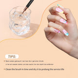 Pinceles para uñas, 5 piezas Pinceles para contorno de uñas, Juego de pinceles para diseño de pintura, Herramienta de dibujo de punta de uñas para líneas largas, Detalles finos, Dibujo fino en tamaño 6/9/12/15/18 mm, Negro