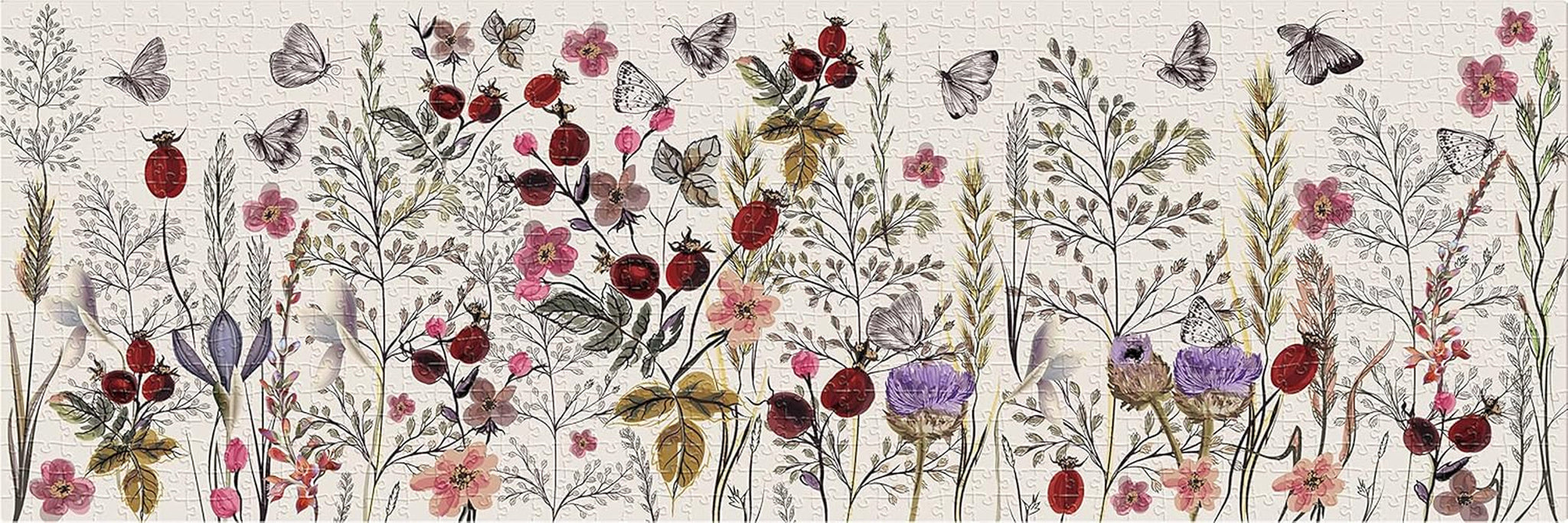 Flores nº1 - Puzzle panorámico de 1000 piezas para adultos Puzzle Naty Shop