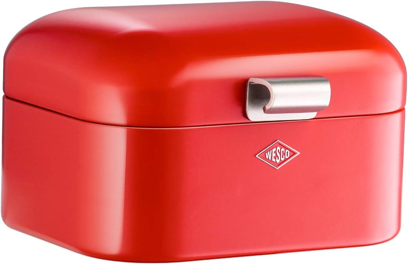 Wesco 235 001 Panera Mini Grandy 17 x 18 x 12 cm (largo/ancho/alto) rosa, acero inoxidable Cajas para guardar alimentos Naty Shop Rojo