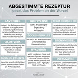 Hairlexier Remedio para el crecimiento del cabello para mujeres - Aceite capilar de romero, aceite capilar de ricino, aceite de lavanda, suero capilar natural contra la caída difusa del cabello, favorece el crecimiento del cabello, vegano y orgánico + Libro de trabajo Cuidado del cabello Naty Shop