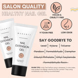 Makartt Poly Nail Extension Gel - Gel de extensión acrílico, gel fortalecedor de uñas, decoración de uñas, 50 ml (púrpura)