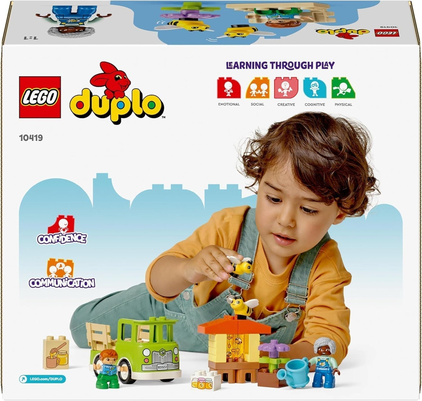 LEGO DUPLO Town Apicultura y colmenas, juguete educativo para niños pequeños con 2 figuras y un camión móvil, set de construcción y reconstrucción, juguete para niños pequeños a partir de 2 años 10419 Juegos de construcción Besuche den LEGO-Store