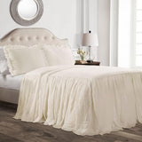 Lush Decor Colcha con faldón de volantes, poliéster, blanco, cama doble Lush Decor Camas y Mantas
