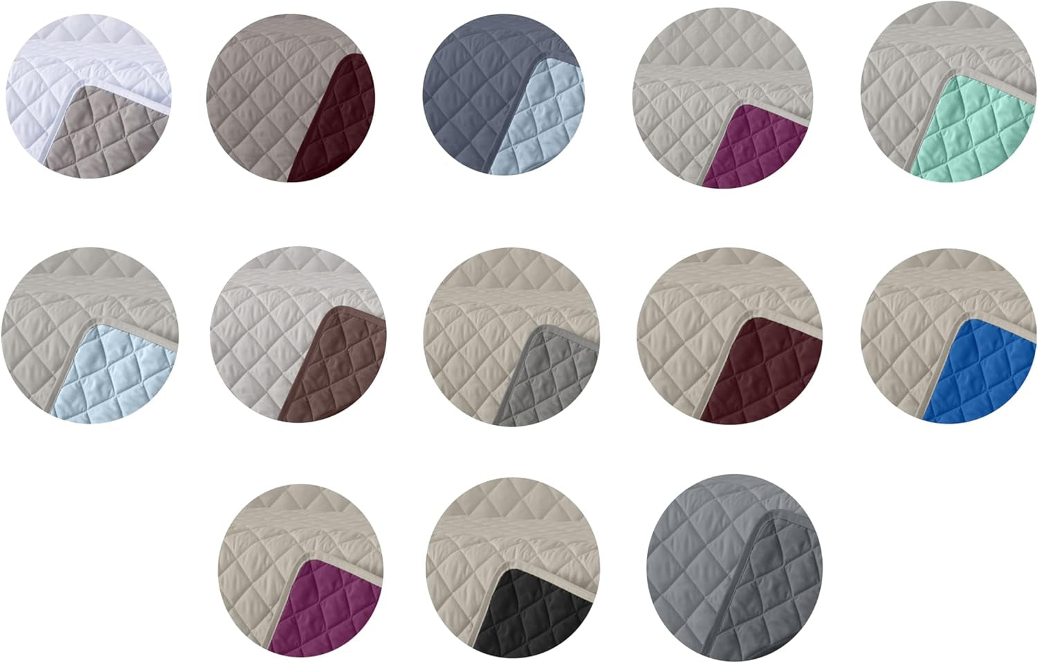 AVA | Edredón reversible boutique | Para todas las estaciones | Color - Blanco/Gris pardo | Para cama de 120/135 cm. cama. (230 X 270 Cm. Ancho X Alto) | Edredón acolchado Edredones y colchas Naty Tienda