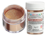 Colorante alimentario comestible Sugarflair Bronze Splendor - Polvo brillante comestible para pasteles, muffins, chocolate, pasteles, postres, helados, bebidas, cócteles y más - 4 g