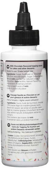 Salsa con sabor a chocolate con leche, 150 gramos Glaseado y Decoración Naty Shop