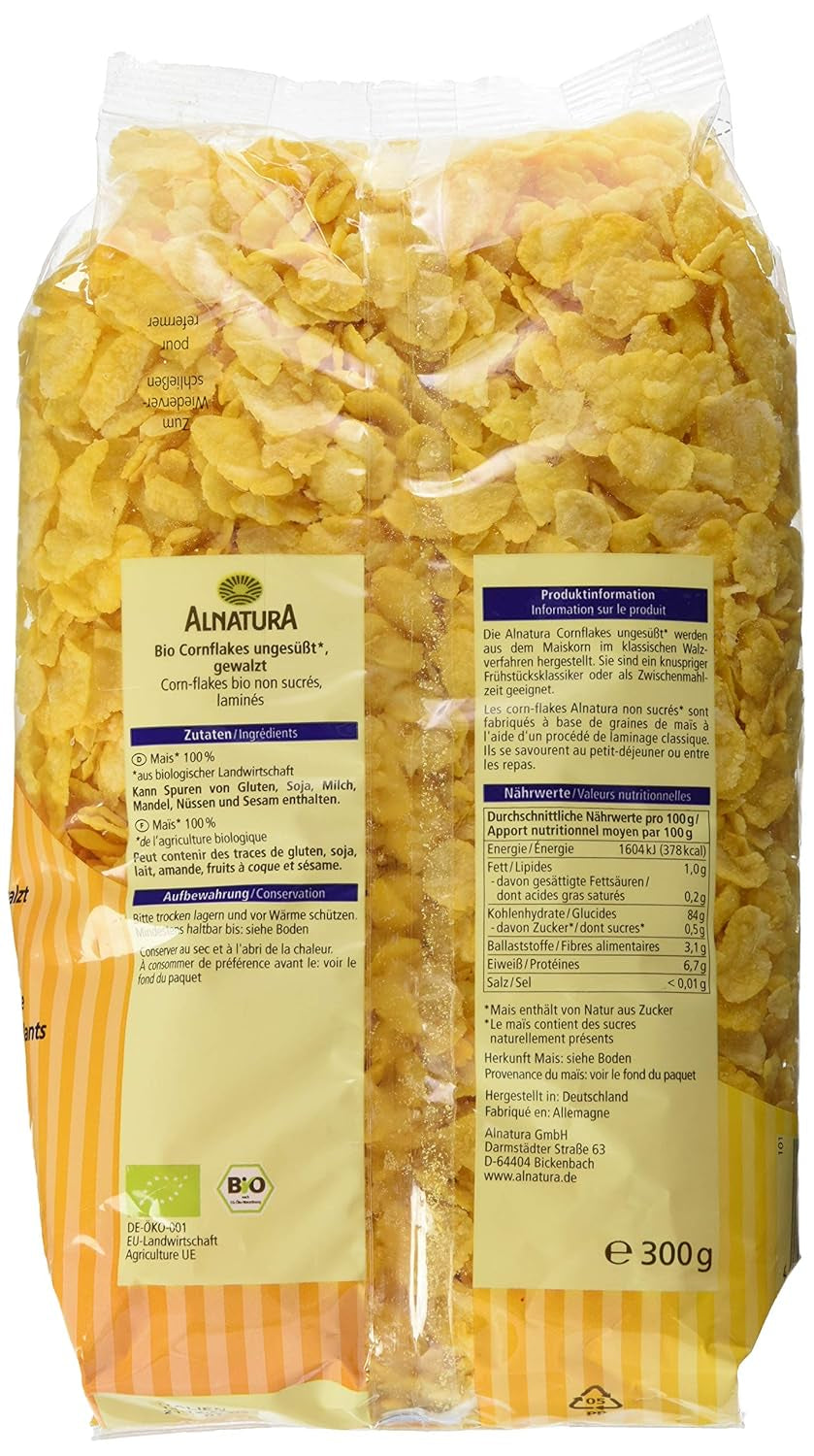 Copos de Maíz Bio Ungesüßt, 300G Cereal Naty Shop