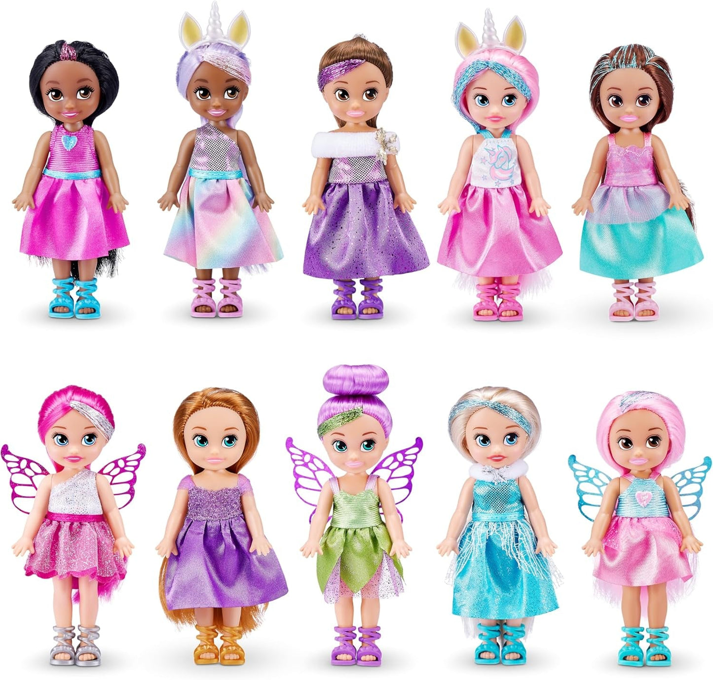 -Muñecas-4.7"-Colección Fantasy Little Friend, juego de 10