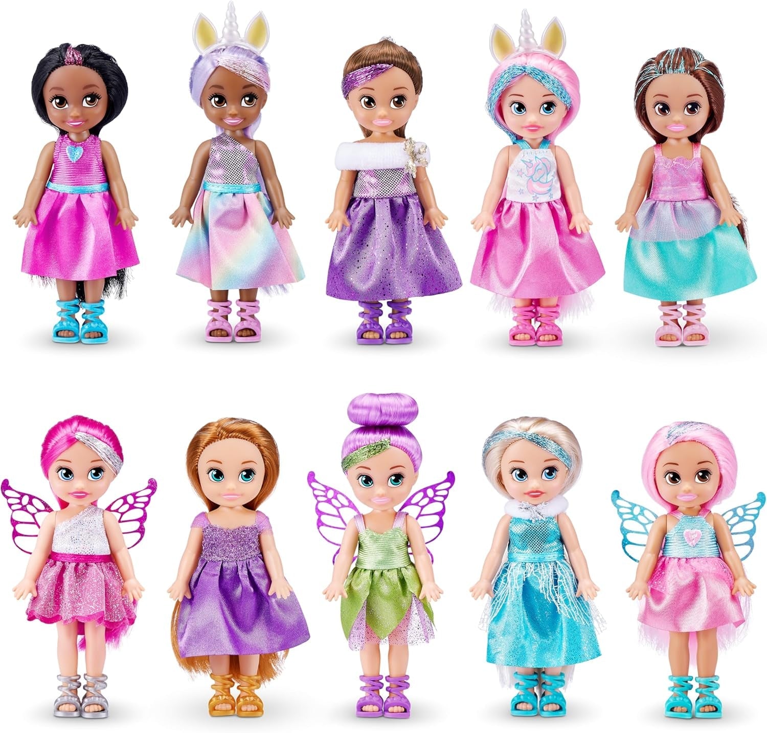 -Muñecas-4.7"-Colección Fantasy Little Friend, juego de 10