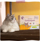 MjAMjAM - Comida húmeda premium para gatos - Paquete de bienestar con pollo, paquete de 12 (12 x 125 g) sin cereales con carne extra