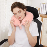 TALLGO Almohada de Viaje para el Cuello, La Mejor Almohada de Avión de Espuma Viscoelástica para Reposacabezas, Almohada Suave y Ajustable para Avión, Coche y Hogar, Almohadas Ortopédicas Cervicales Rosadas Naty Shop