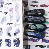 6 colores pegatinas de uñas de mármol bronceador pegatinas autoadhesivas plateadas pegatinas de uñas de mármol flor pegatinas de uñas de mármol 3D accesorios de diseño pegatinas de arte de uñas juego de pegatinas de uñas lámina de uñas