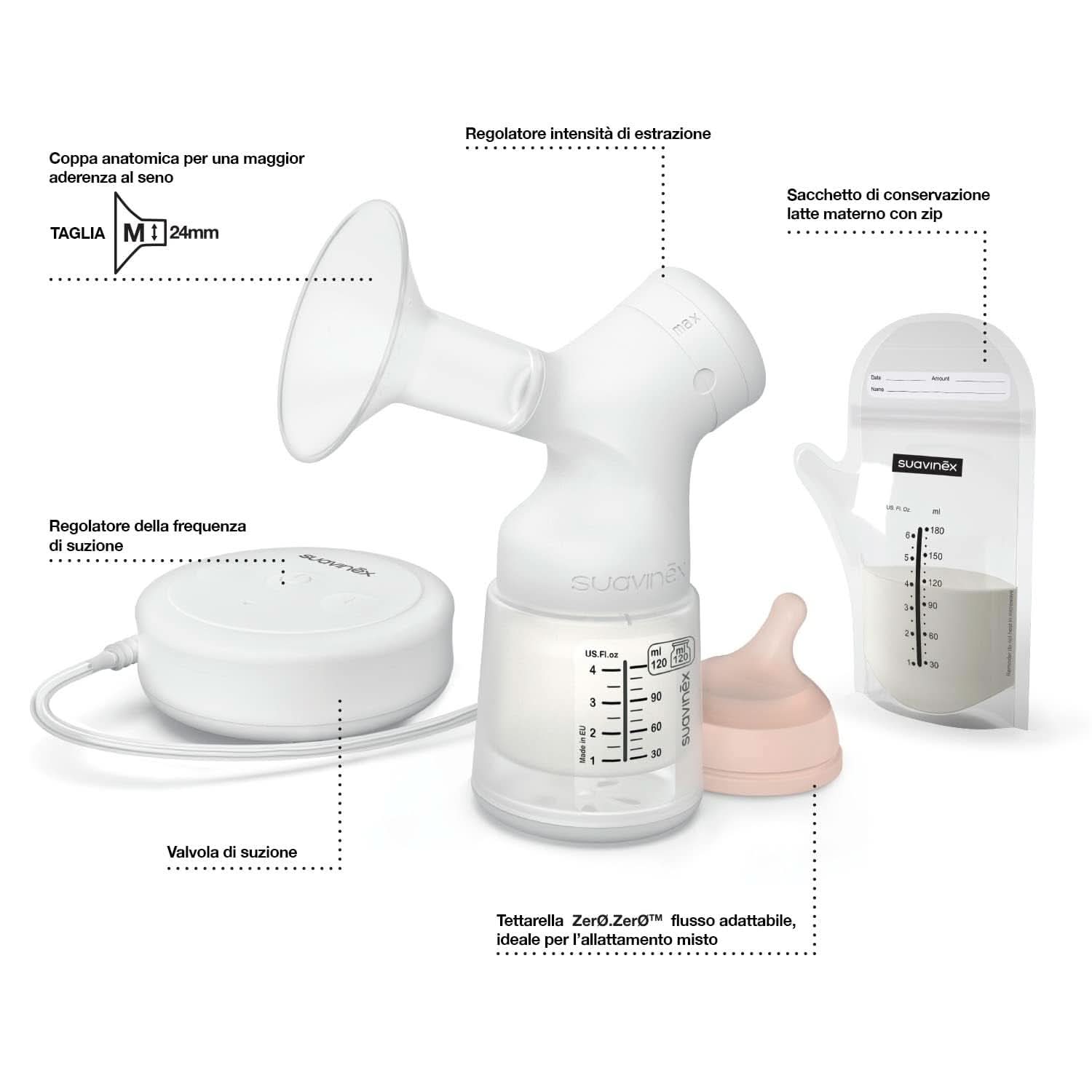 Extractor de leche eléctrico Suavinex Link Accesorios Alimentación y Lactancia Tienda Bebe Naty
