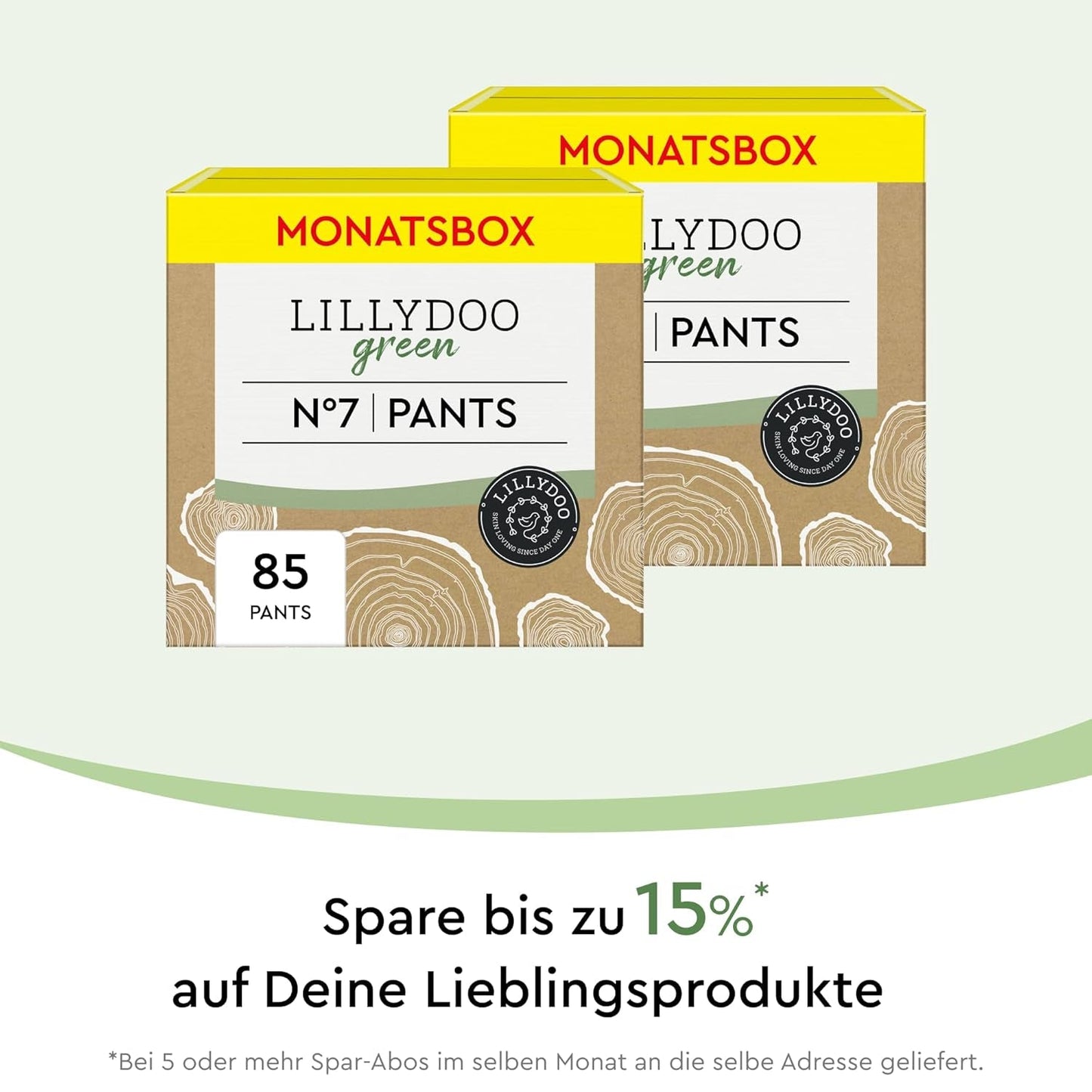 LILLYDOO Pantalón Eco Talla 7 (17+ kg) Caja Mensual (85 Piezas)