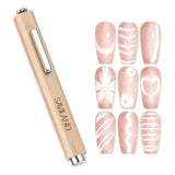 SAVILAND 4X Hochfester Cat Eye Magnet For Nagel: 3-en-1 Nagel Magnet Rund Lange Streifenperle N35 Imán ultra fuerte de neodimio para Nagellack Präzise 3S Formung Cat Eye Gel Nagellack Magnet Magnetstift