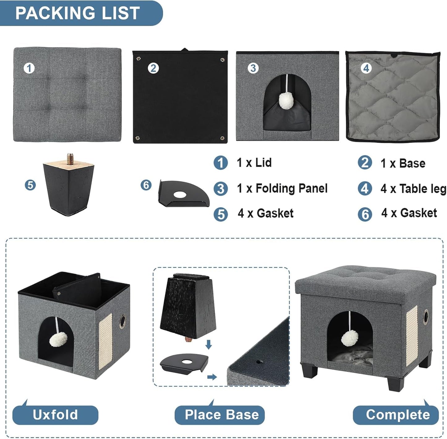 Mantas y Muebles, Mascotas, Cuevas y Casas, Gatos, Camas para Gatos, Camas para Gatos, Colchones