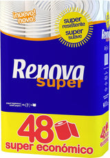 Papel higiénico Renova Super, 48 rollos
