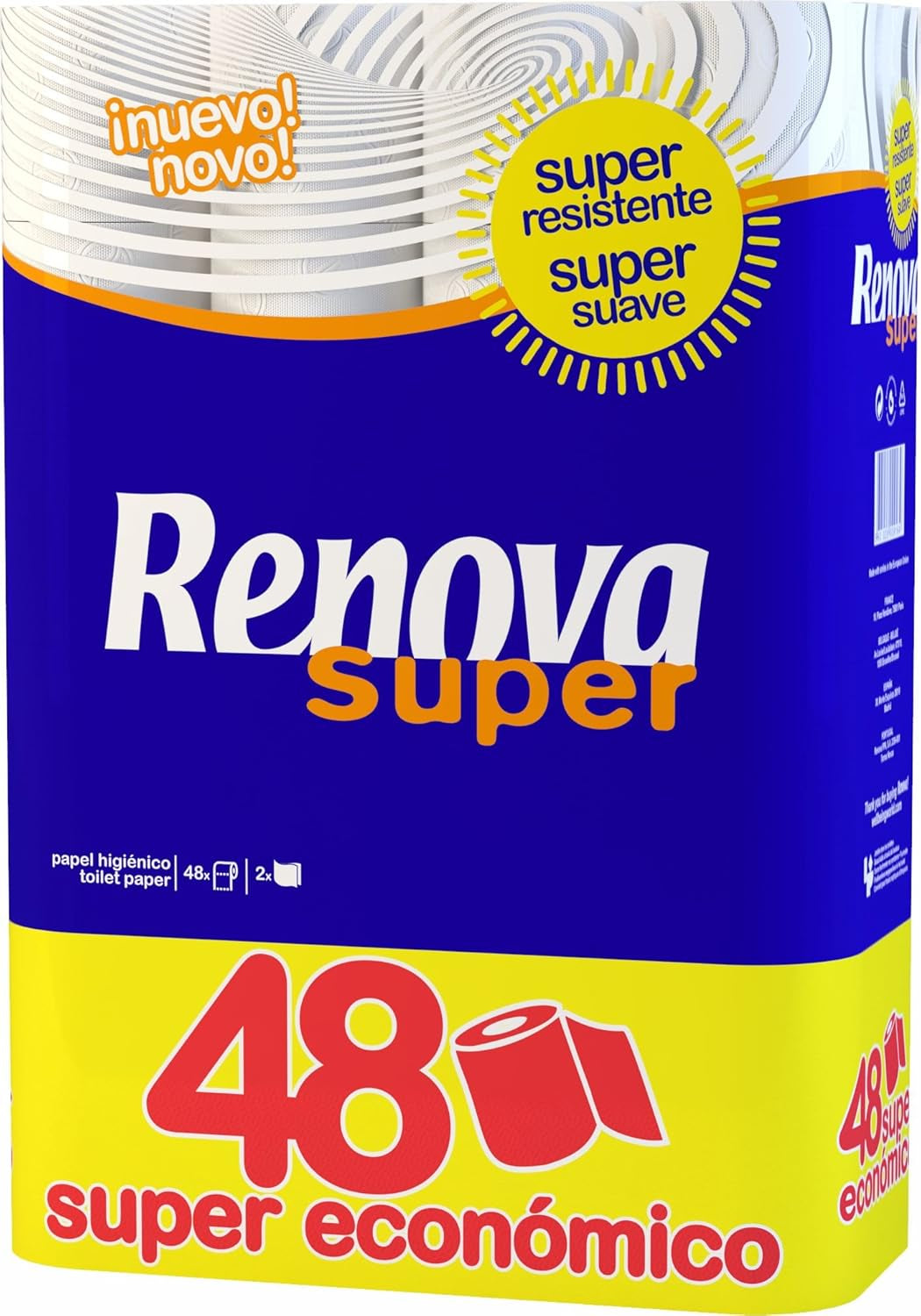 Papel higiénico Renova Super, 48 rollos